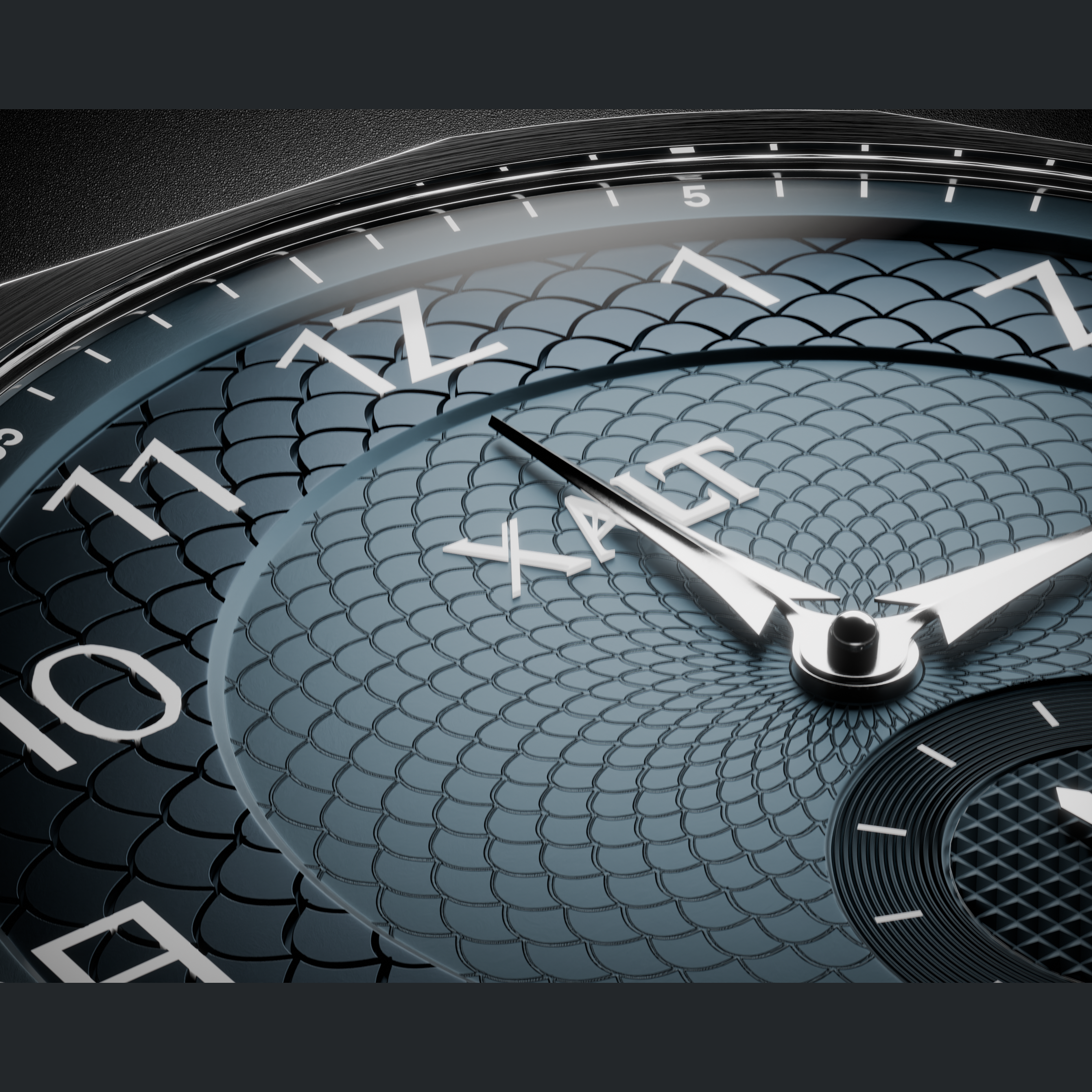 Pre-Order Azure Blue Snailing Guilloché - Xalt Watches