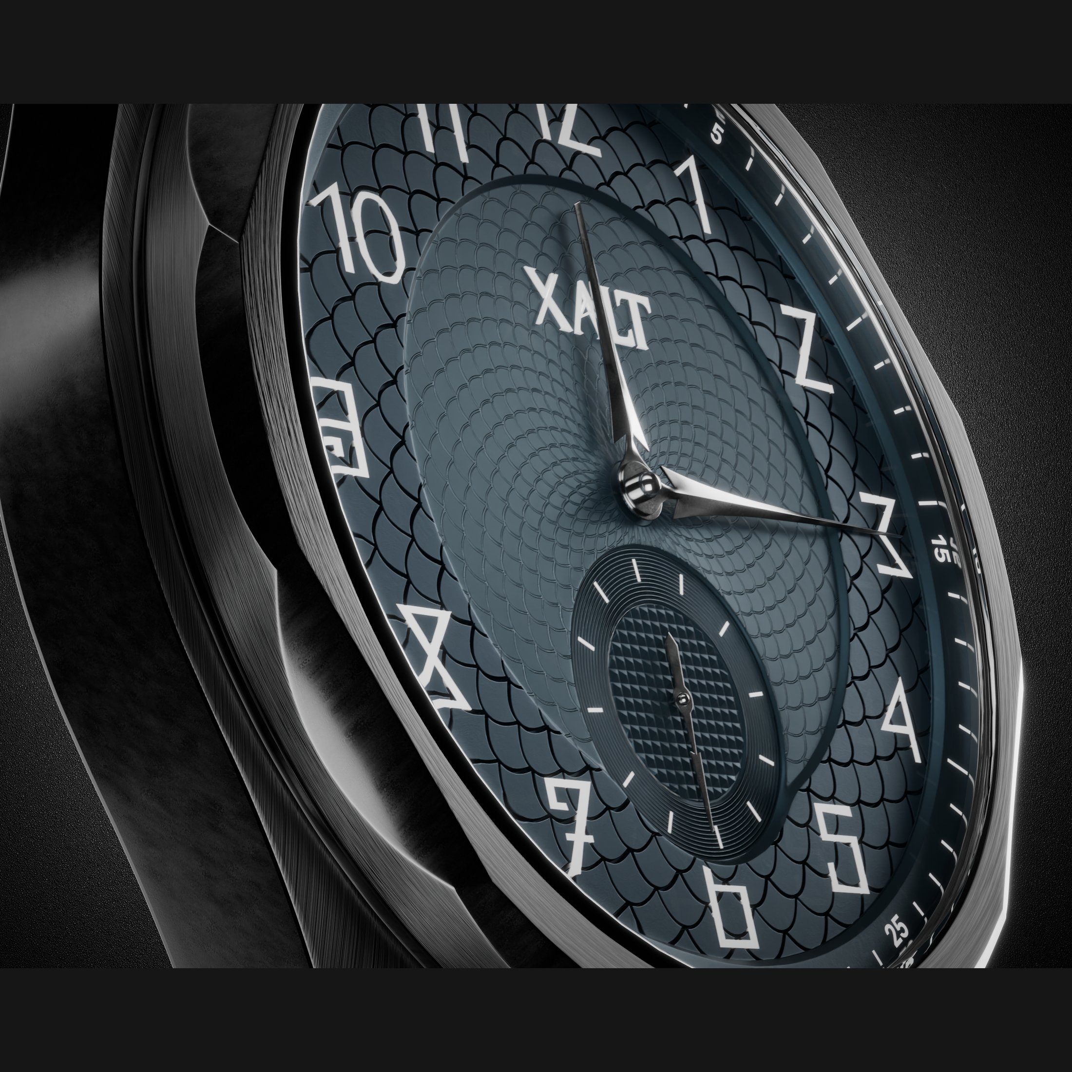 Pre-Order Azure Blue Snailing Guilloché - Xalt Watches