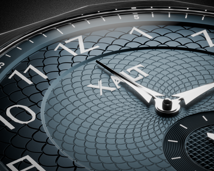 Pre-Order Azure Blue Snailing Guilloché - Xalt Watches