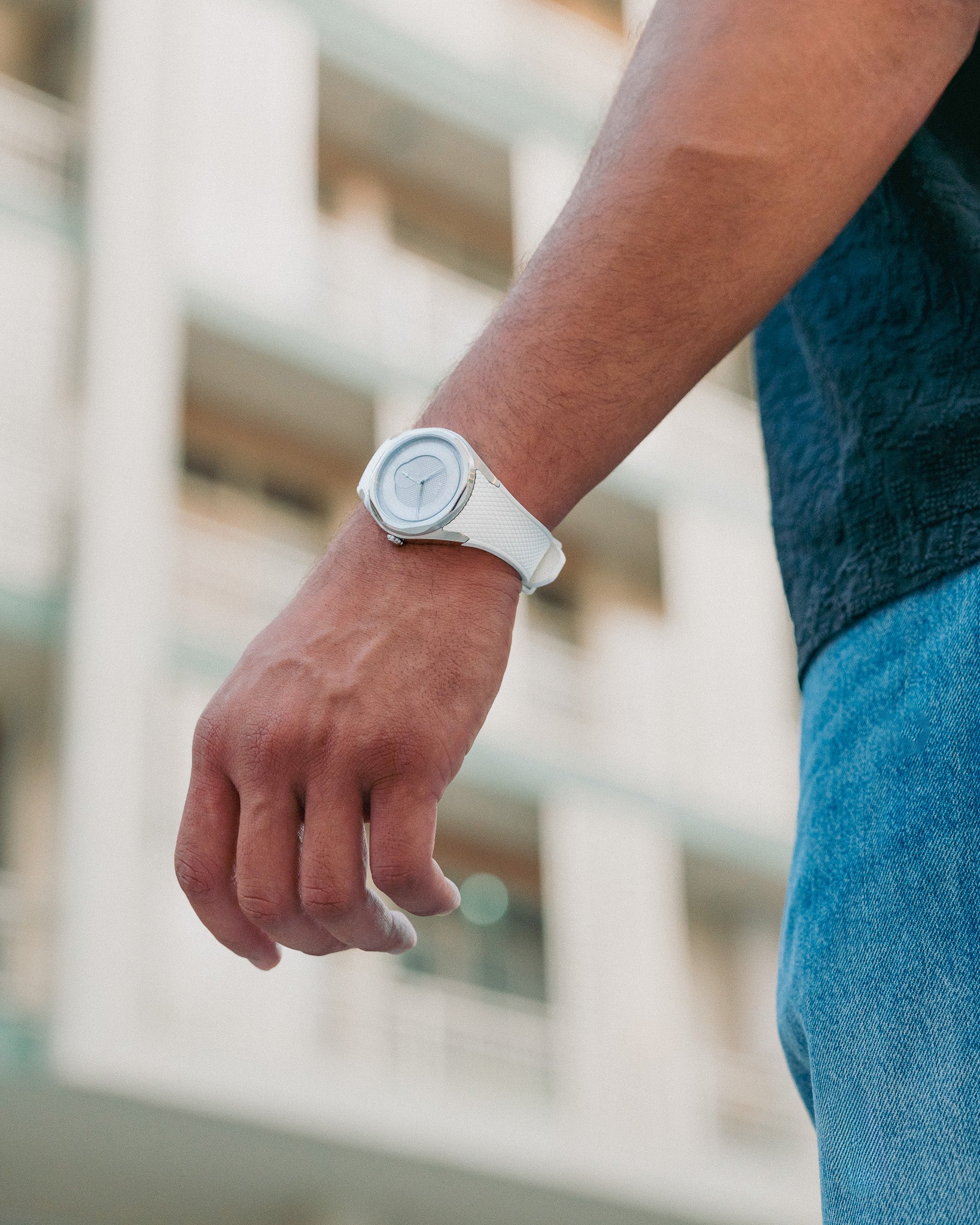 White Rubber Strap
