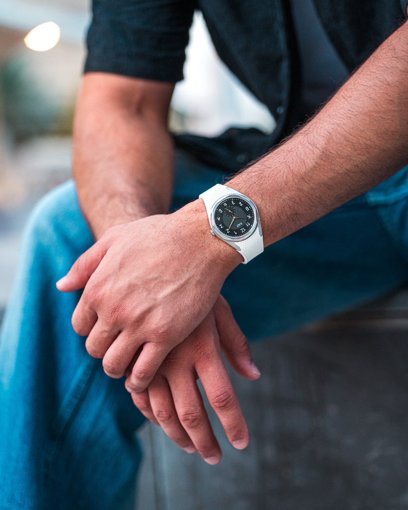 White Rubber Strap